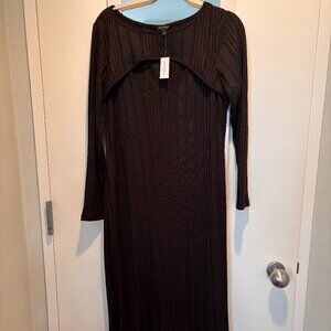 NWT Banana Republic 3/4 knit dress w. cleavage cutout